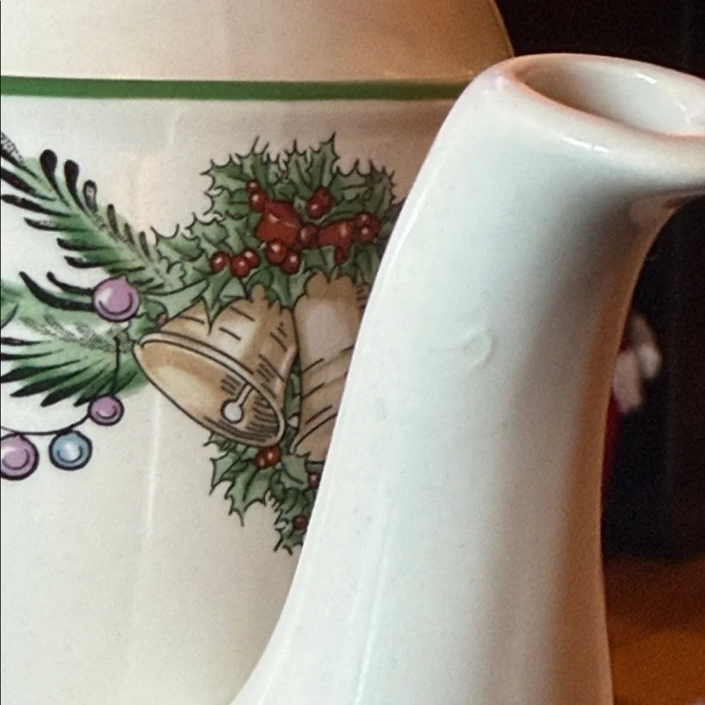 RARE!‎ Spode Christmas Tree Garland Teapot 🫖 Earthenware Terracotta Tea Kettle
